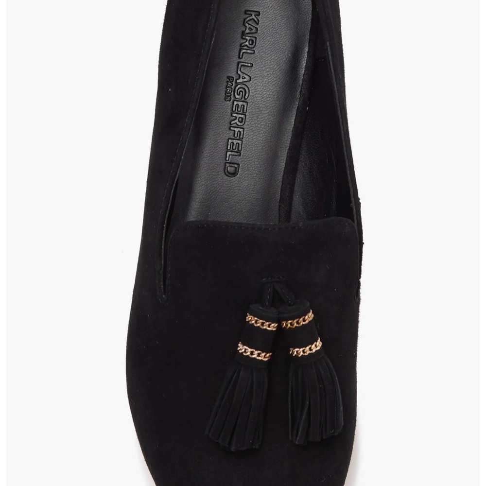 Karl Lagerfeld Black Tassel Loafers NIB